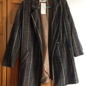 Boohoo Plaid Peacoat 🌼✨🌼✨